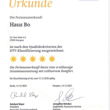 Haus Bo - Ehemals Stephanie Kampen Dış mekan fotoğraf